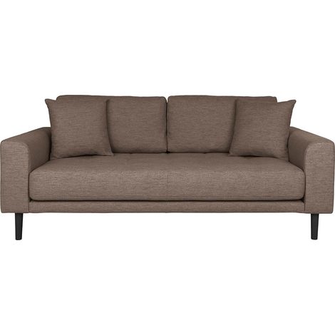 Lido Sofa 2,5 Pers. mit zwei Kissen braun. (1/3)