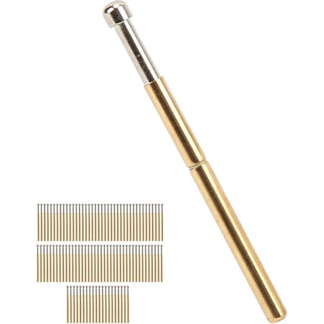 100 pièces broches de sonde à ressort, laiton grande tête ronde Type accessoires de test de composants électroniques sonde à aiguille Pogo Pin (1/5)