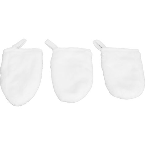 Gants Démaquillants en Flanelle Exfoliants - 3 Pièces pour Nettoyer Fond de Teint et Rouge à Lèvres (1/5)