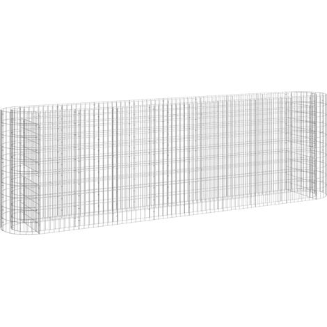 Gabion Raised Bed Galvanised Iron 330x50x100 cm vidaXL
