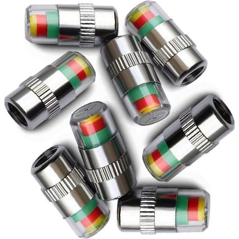 8 stücke 3 Farben Auto Reifendruck Anzeige Ventil Stem Caps