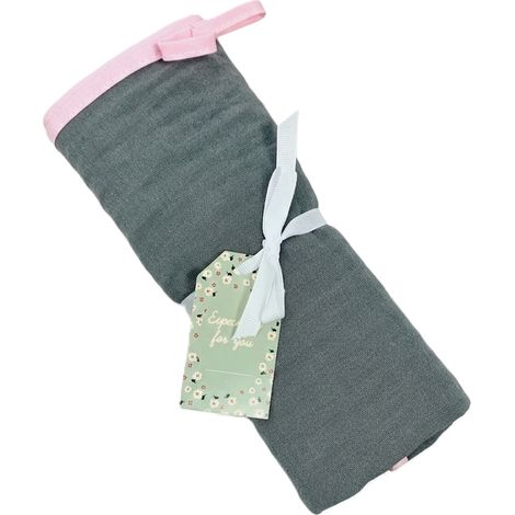 Coperta in mussola 100x75 cm, grigio ferro (1/3)