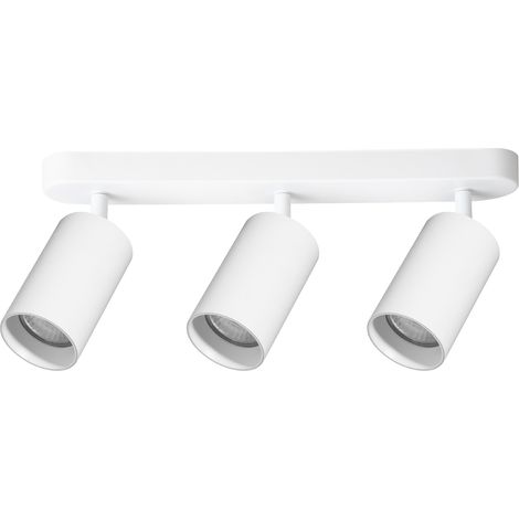 Plafonnier moderne blanc 3 spots orientables 38 cm 3xGU10 10W Pipe Milagro (1/5)