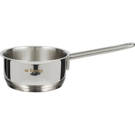 Tognana Vanitosa, Casseruola da 14 cm con 1 Manico, Acciaio Inossidabile, Argento