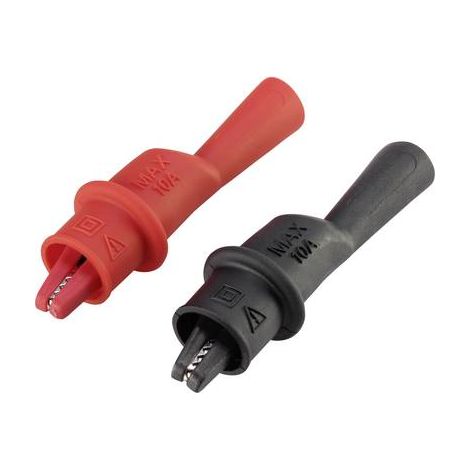VOLTCRAFT MSK-104 PINCE CROCODILE CONNECTEUR MÂLE 4 MM CAT III 1000 V, CAT IV 600 V NOIR, ROUGE VC-8083495 (1/5)