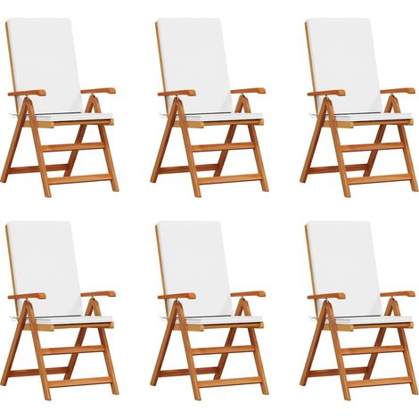 Maison Exclusive - Gartenstuhl 6 pcs Braun und Weiß 57 x 71,5 x 1