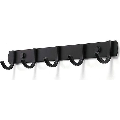 Cappotto rack a parete, in acciaio inox, ganci design solido per il bagno, la camera da letto e l'ufficio (5 ganci) (1/5)