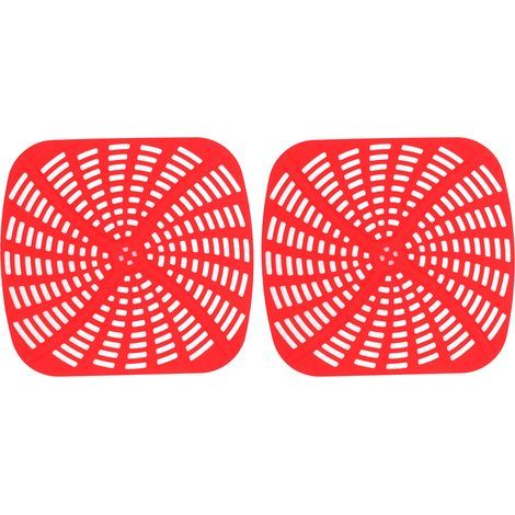 Lot de 2 Tapis Silicone pour Friteuse Ninja Foodi AG301, Rouges, Réutilisables, Résistants aux Rayures, 22,2 x 20,7 cm (1/5)
