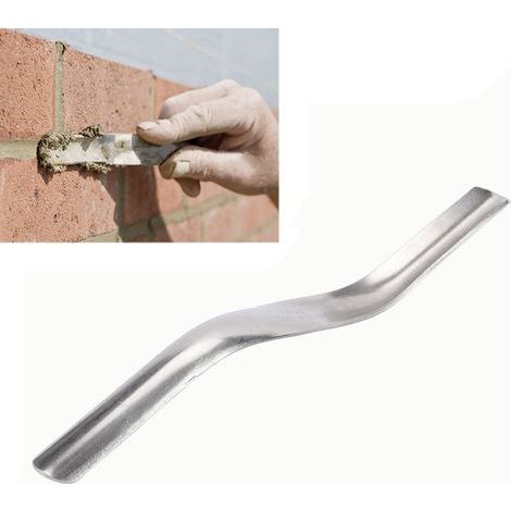 Jointoyeur à briques 3/4 x 7/8 po en acier inoxydable, outil à double extrémité pour jointoyer les briques de cuisine, salle de bain, sol et fenêtre (1/5)