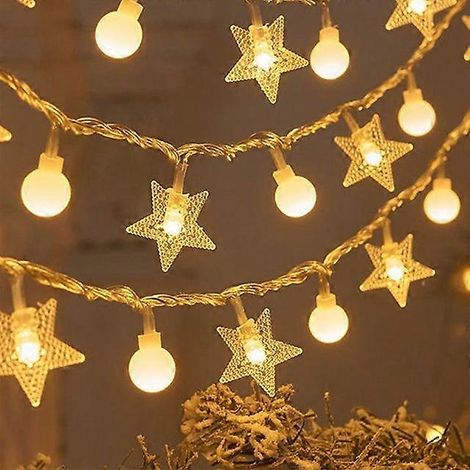 Guirlande lumineuse LED flocons de neige, décoration de Noël, à suspendre, vert menthe, 1,5 m, 10 LED (1/5)