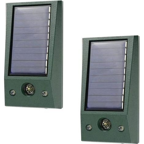 2 pezzi Repellente per animali domestici, Repellente per topi con sensore di movimento a ultrasuoni ad energia solare per gatti con [285] (1/4)