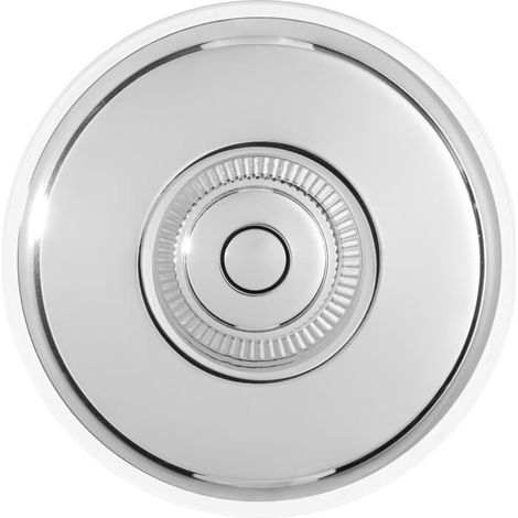 DIMBLER - Bouton Poussoir Carillon Porcelaine Blanche Coque Chrome Réf. 60310813 (1/2)