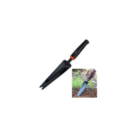Couteau Désherbeur, Coupe-Herbes Professionnel avec Manche, Outil Gouge de Désherbage en Acier Inoxydable, Outil de Jardin Idéal pour Enlever Efficacement Les Mmauvaises Herbes