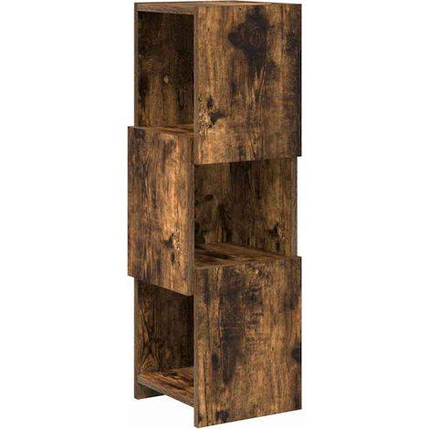 Maison Exclusive - Mobile angolare Rovere fumé 25,5x25x80cm Legno multistrato