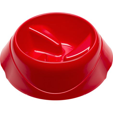 Ferplast MAGNUS SLOW Ciotola anti-ingozzamento per cani. Vari colori e misure.. Variante SMALL - Misure: 21.7 x 20.5 x h 10 cm - 0.5 L - Rosso