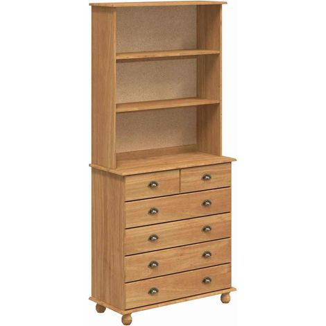 Maison Exclusive - Hutch ASKIM Cire de Miel 91 x 40 x 200,5 cm Bois de pin massif