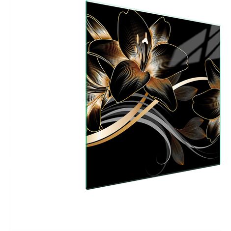 GLASSCHUTZPLATTE FÜR HERD 50x52 ORCHIDEE
