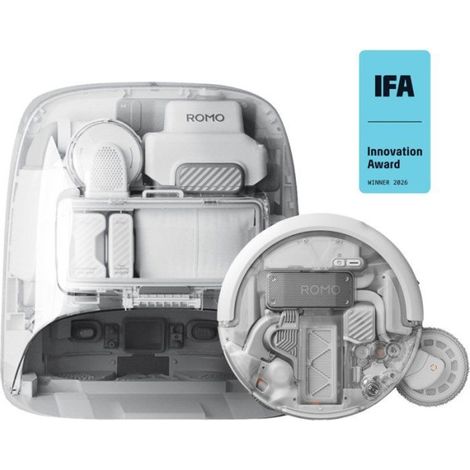 DJI ROMO P2 - Robot Aspirateur Laveur - Station autonettoyante haute température - 36000 Pa - Silencieux (1/5)