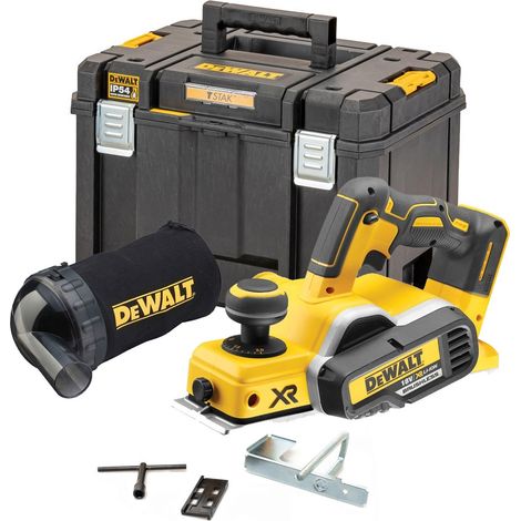 Dewalt DCP580N 18v XR Cordless Brushless Planer Bare + TSTAK 2 Case + Dust Bag (1/4)