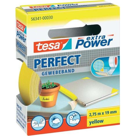 Cinta adhesiva tesa extra power tela caucho 2,75 m 19 mm