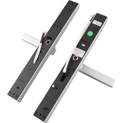 Serrure connectée WiFi 3585 sans clé avec 5 méthodes (empreinte, code, carte, clé, app TY) pour portes 40-120mm, alliage aluminium argent. (1/4)