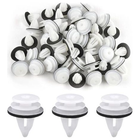 50 Pièces Clips de Fixation de Voiture Clips de Fixation Universels pour Voiture Rivets en Plastique Bandes de Fixation de Corps pour Panneaux de Porte (1/5)