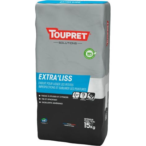 Toupret Extra Smooth Smoothing Compound, 15 kg in polvere, per pareti e soffitti interni. TOUPRET (1/3)