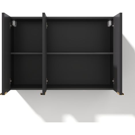 Meuble mural de cuisine à 3 portes en MDF 90 x 29 x 60 cm avec rangement pour salon, salle de bains et buanderie (1/5)