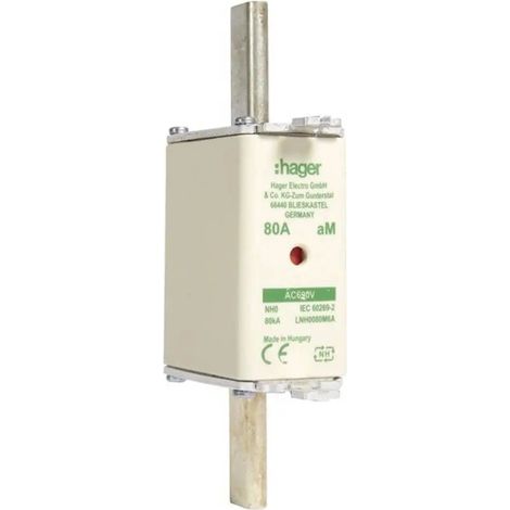 [NEUWERTIG] B-Ware Hager Lnh0080 M6 A Nh Sicherung Schmelzsicherung 80 A Elektroinstallation 3 St