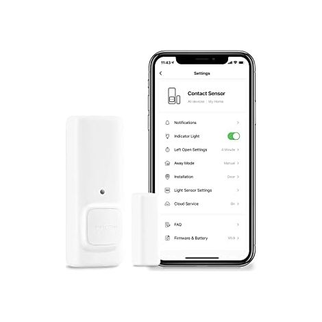SWITCHBOT CAPTEUR DE CONTACT D'ALARME DE PORTE - CAPTEUR D'ALARME DE FENêTRE ET DE PORTE SANS FIL INTELLIGENT POUR LA SéCURITé D