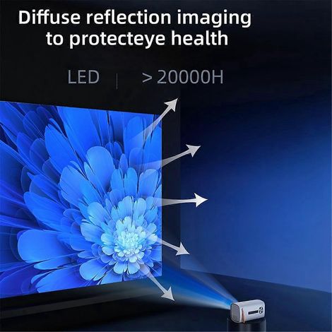 Mini projecteur portable T100 pour la maison avec prise - (1/5)