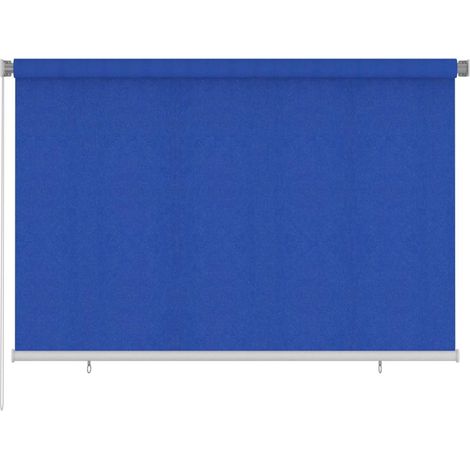 vidaXL Store roulant d'extérieur 225 (l) x 140 (H) cm bleu HDPE (1/5)