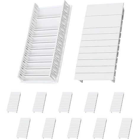 12 Pcs Obturateur Tableau Electriquee, Extensibles à 12TE Obturateur Tableau Electrique Universel, Compatibles Différentes Marques de Cache Aveugle pour Tableau de Distribution (1/5)