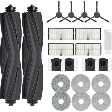 Accessories for Dreame L10s Pro Ultra Heat / L10s Ultra Gen2 / L40 Ultra AE / X30 Ultra: 6 mop pads, 4 mop bags, 4 filters, 2 main brushes, 4 side brushes--DTEKGAZ