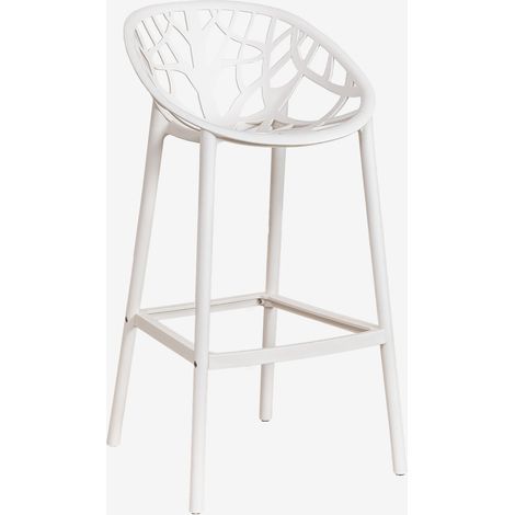 SKLUM Hoher Hocker aus Polypropylen Ores Gardenia Weiß ↑75 cm