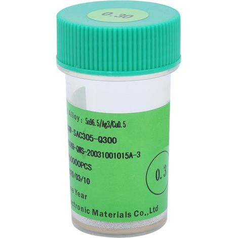 Boule de soudure sans plomb, étain Shpere 25W pour le soudage de cartes PCB, accessoires de remballage 0.3mm (1/5)