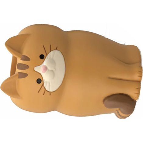 Figura multifuncional de gato: soporte para teléfono/tableta, portalápices y gafas, decoración de escritorio de resina, ocelote sentado. (1/5)