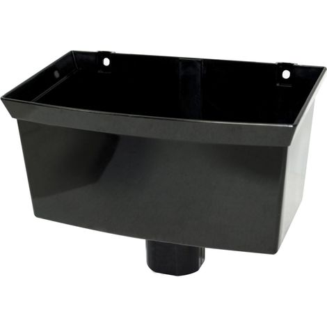 FloPlast Universal Hopper Black - Durable uPVC Guttering Component