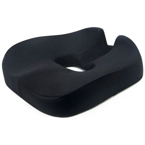 Coussin de siège ergonomique en mousse à mémoire de forme, antidérapant et respirant, pour chaise de bureau, voiture, 47 x 46 x 13/6 cm (1/3)
