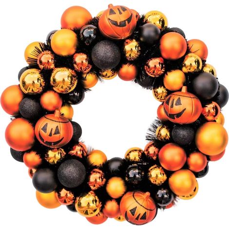 Couronnes D'Halloween Pour Porte D'Entrée Guirlande Murale Fermière Décorations De Porte Boule Halloween Pour Mur Fenêtre Maison Fête Cheminée Récolte Ferme Centre De Table De (1/5)
