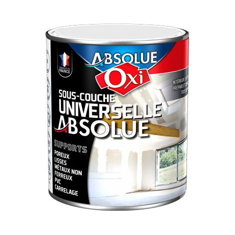 Sous-couche blanche fixante 1L – Pour tous supports intérieurs/extérieurs – Recouvrable par toutes peintures – Blanc mat – OXI (1/5)