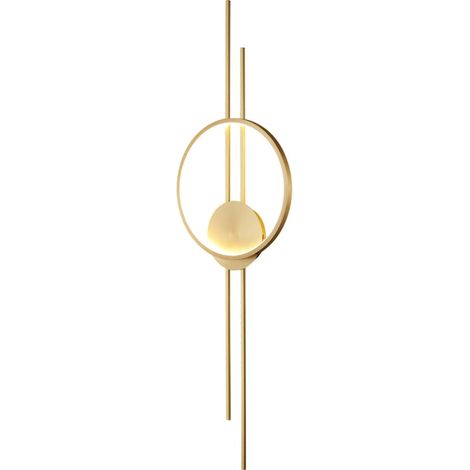 Violino - Lampada da parete ovale a LED da 100 cm, 12 W, moderna ed elegante, color oro (1/3)