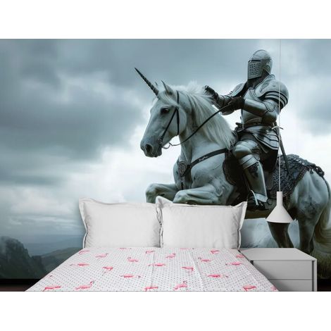 Papier Peint Fantasy - Chevalier de la Licorne - 150 x 250 cm (1/2)