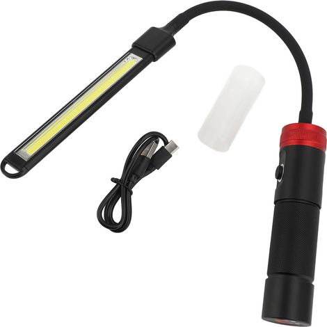 LED-Arbeitsleuchte mit flexiblem COB-Schwanenhals, USB-aufladbar, magnetisch, tragbar, mechanisch für Kfz-Notreparaturen (1/2)