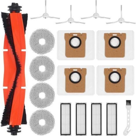 ALLIANDIS18 Accessories pour Xiaomi X20,1brosse principale,4chiffons de nettoyage,4 sacs à poussière,4 brosses latérales,4 filtres HEPA,1brosse de nettoyage, accessoires pour aspirateur robot pour Xia (1/5)