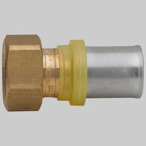 RACCORDO A PRESSARE DIRITTO DUE PEZZI SEDE PIANA PER GAS - 16 x 3/4