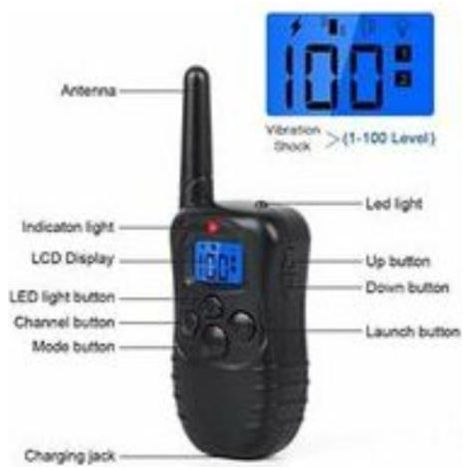 Collier de dressage de chien - collier de chien électrique avec buzzer Vibration choc imperméable à l'eau collier de dressage de chien rechargeable 300m collier de chien électrique pour la formation (1/4)