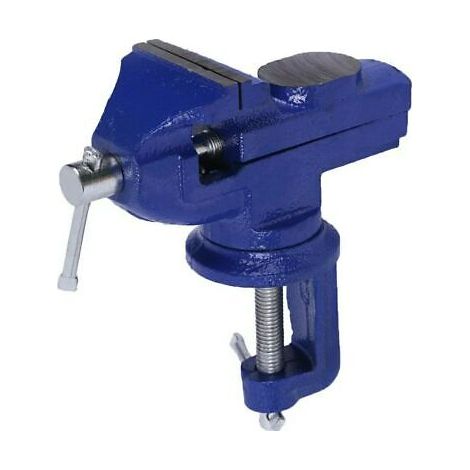 MORSA DA BANCO CON BASE GIREVOLE GANASCE 50MM INCUDINE FISSAGGIO A MORSETTO (1/2)