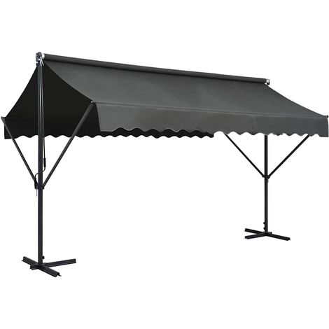 vidaXL Auvent sur pied 400 x 300 cm Anthracite (1/4)