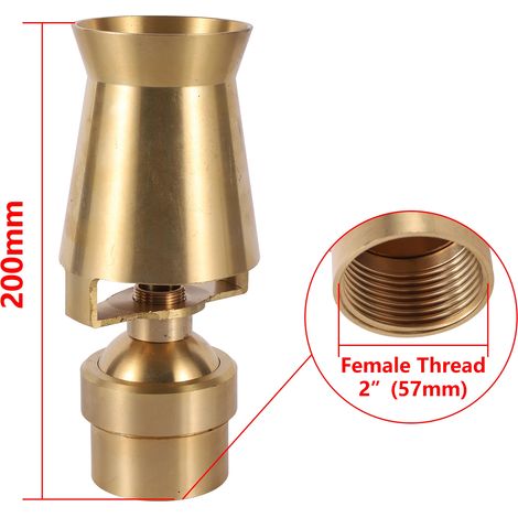-6083/4" 1" 1,5" 2" Buse de fontaine en cuivre avec mélange d'air et jet bouillonnant pour fontaine de jardin, bassin et aménagement paysager (1/5)